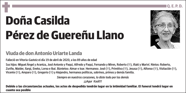 Casilda Pérez de Guereñu Llano