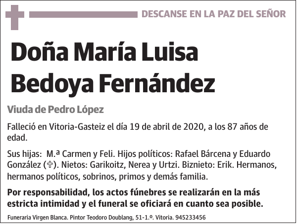 María Luisa Bedoya Fernández