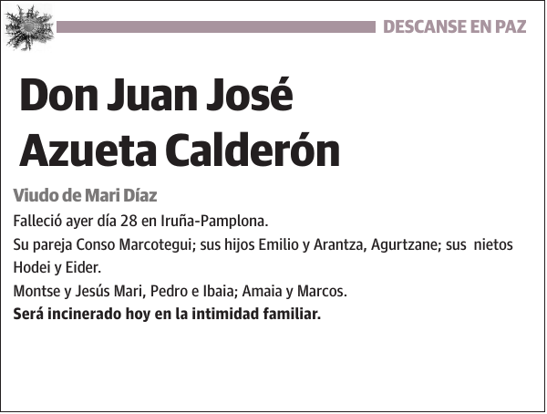 Juan José Azueta Calderón