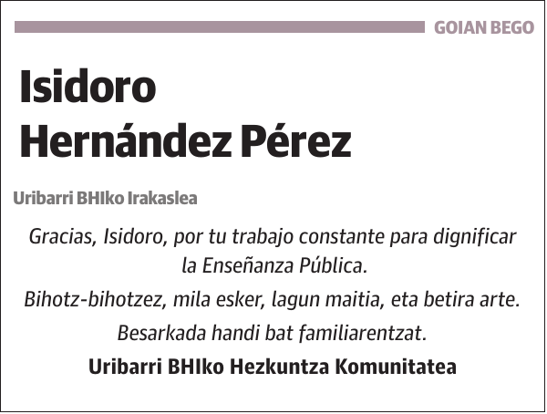 Isidoro Hernández Pérez