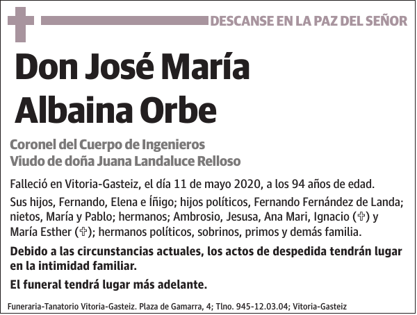 José María Albaina Orbe