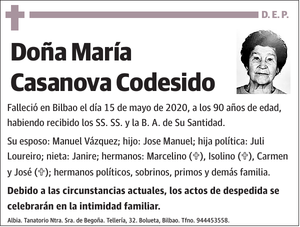 María Casanova Codesido