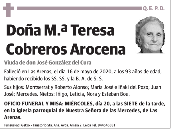 M.ª Teresa Cobreros Arocena