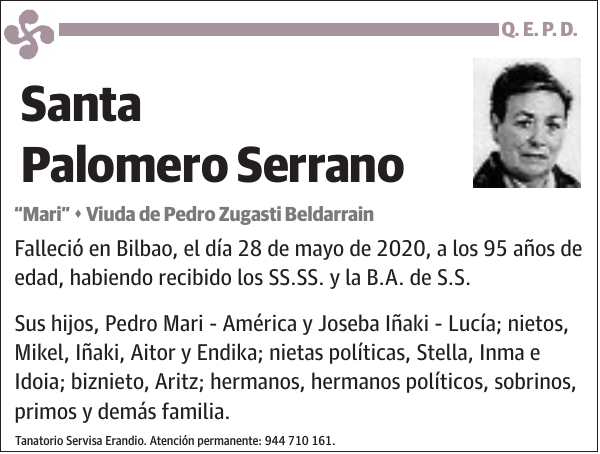 Santa Palomero Serrano