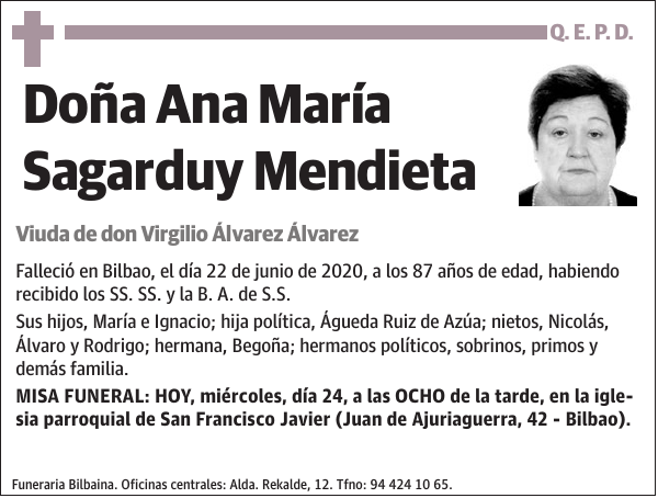 Ana María Sagarduy Mendieta