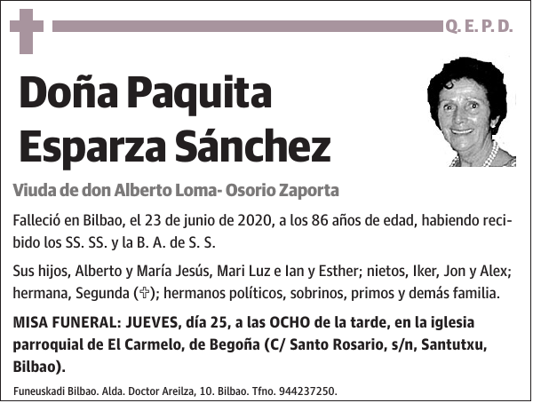 Paquita Esparza Sánchez