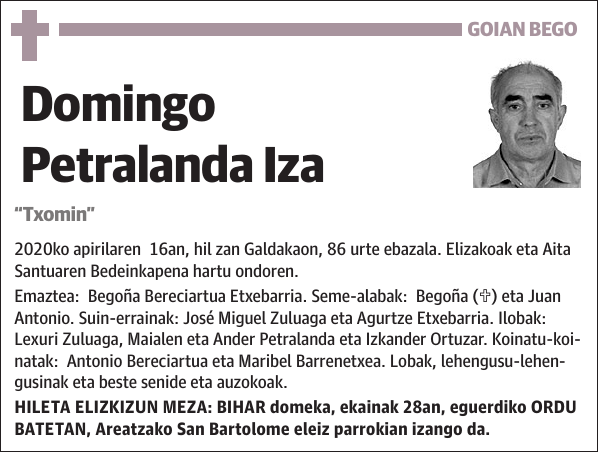 Domingo Petralanda Iza Txomin