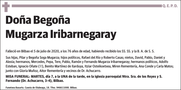Begoña Mugarza Iribarnegaray