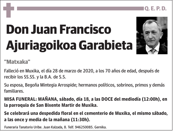 Juan Francisco Ajuriagoikoa Garabieta