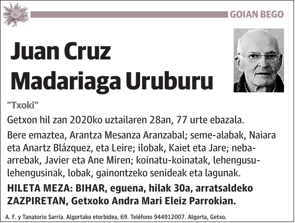 Juan Cruz Madariaga Uruburu 'Txoki'