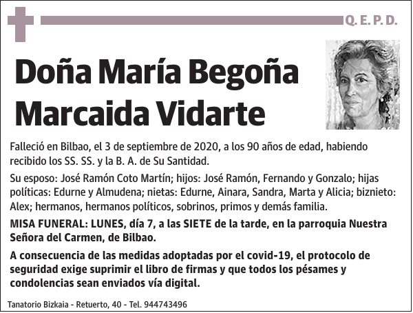María Begoña Marcaida Vidarte