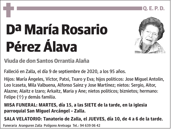Dª María Rosario Pérez Álava