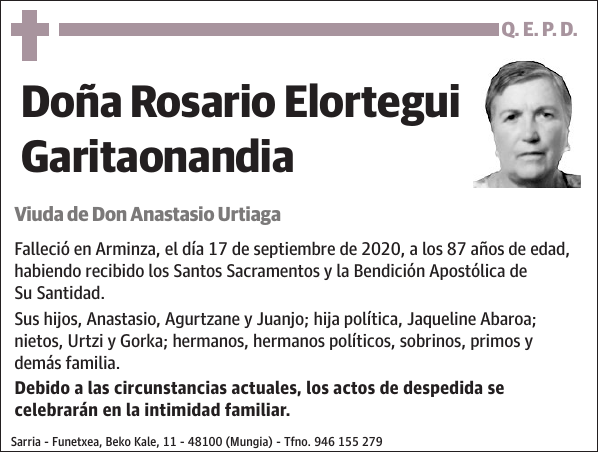 Rosario Elortegui Garitaonandia