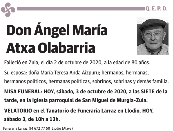 Ángel María Atxa Olabarria
