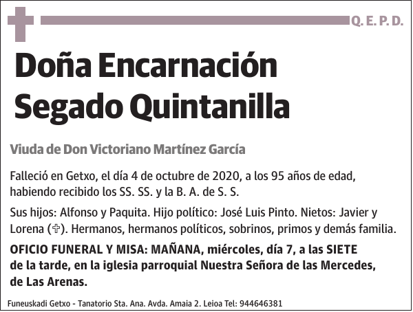 Encarnación Segado Quintanilla