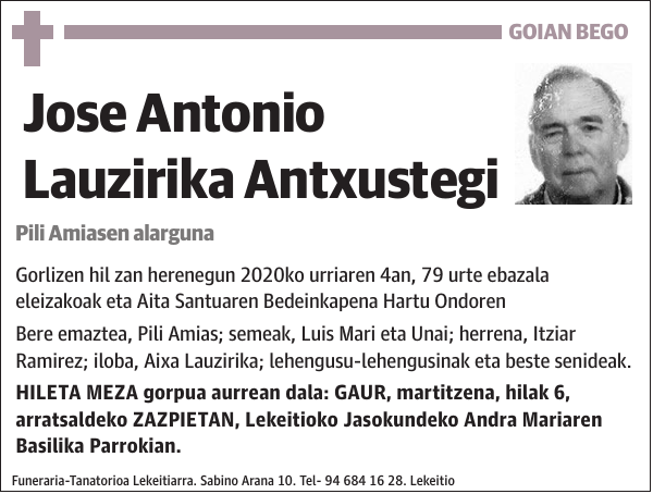 Jose Antonio Lauzirika Antxustegi