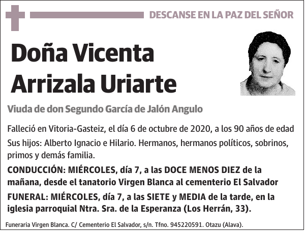 Vicenta Arrizala Uriarte