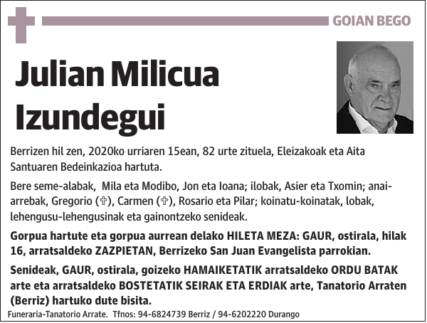 Julian Milicua Izundegui Berrizen