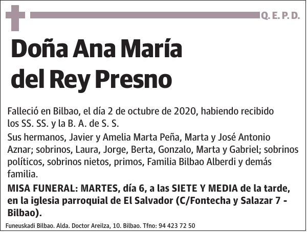 Ana María del Rey Presno