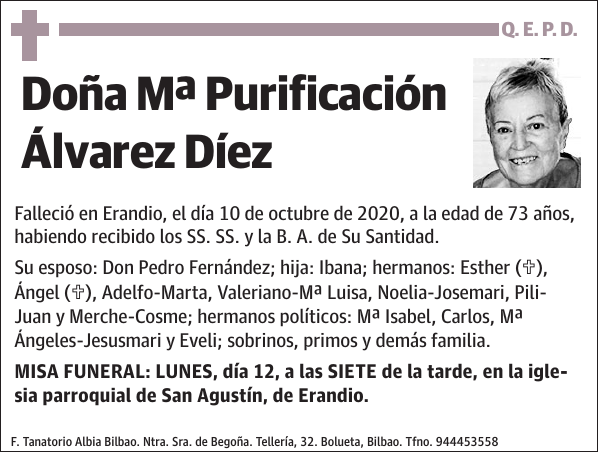 Mª Purificación Álvarez Díez