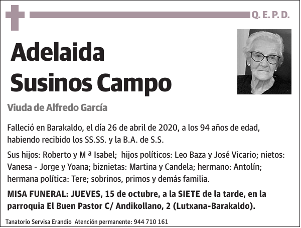 Adelaida Susinos Campo