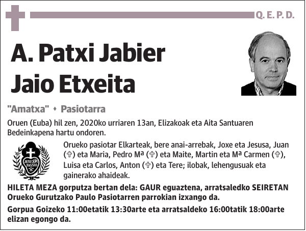 Patxi Jabier Jaio Etxeita