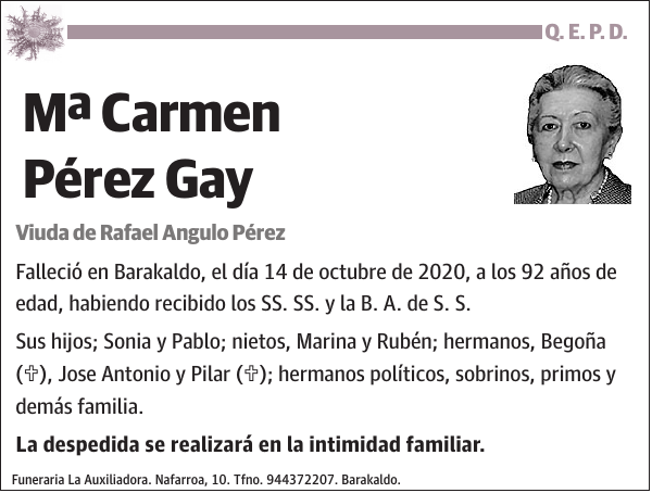 Mª Carmen Pérez Gay