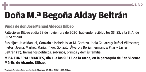 M.ª Begoña Alday Beltrán