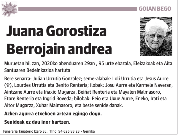 Juana Gorostiza Berrojain