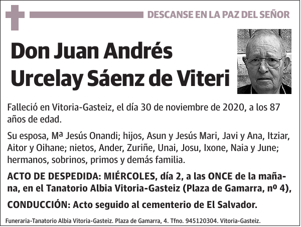 Juan Andrés Urcelay Sáenz de Viteri