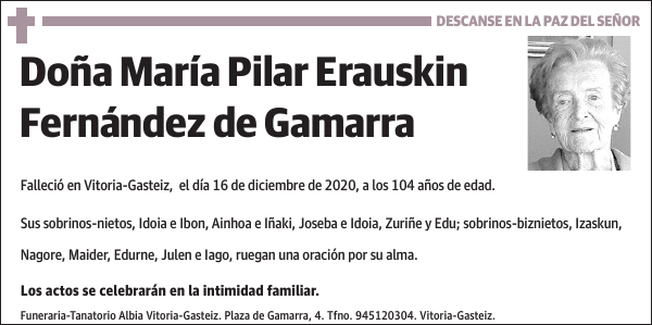 María Pilar Erauskin Fernández de Gamarra