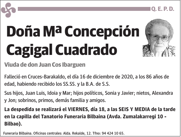 Mª Concepción Cagigal Cuadrado