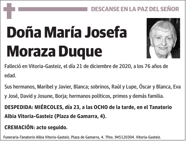 María Josefa Moraza Duque