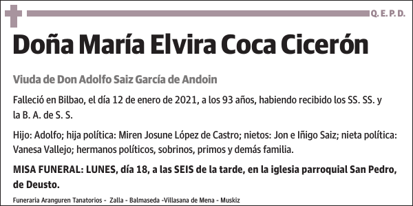 María Elvira Coca Cicerón