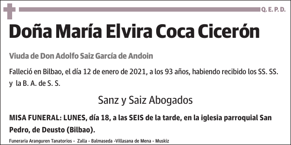 María Elvira Coca Cicerón
