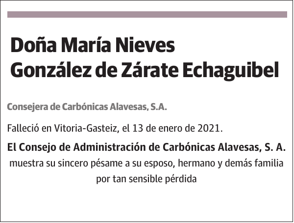 María Nieves González de Zárate Echaguibel