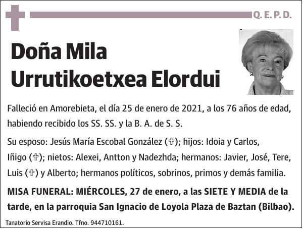 Mila Urrutikoetxea Elordui