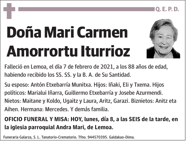 Mari Carmen Amorrortu Iturrioz