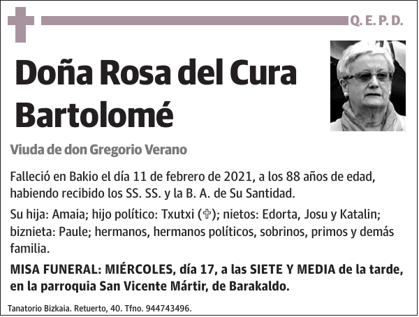 Rosa del Cura Bartolomé