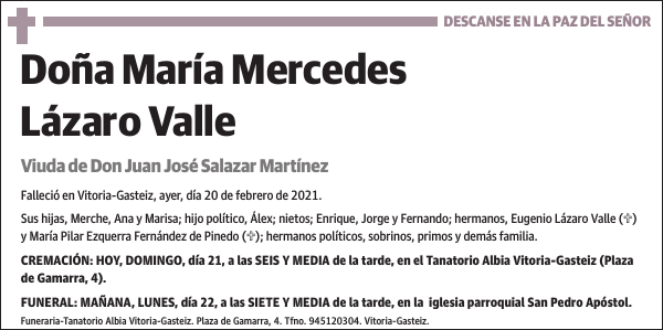 María Mercedes Lázaro Valle