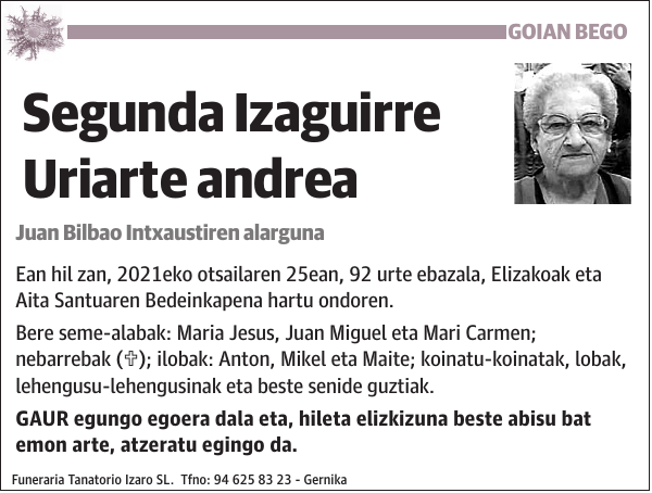 Segunda Izaguirre Uriarte