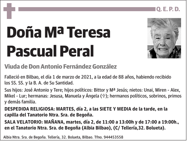 Mª Teresa Pascual Peral