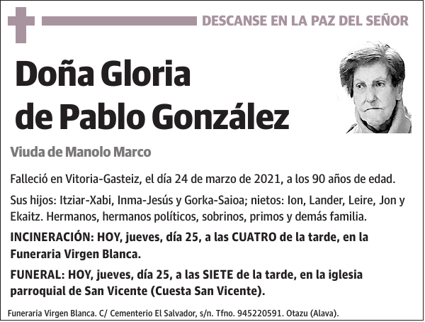 Gloria de Pablo González