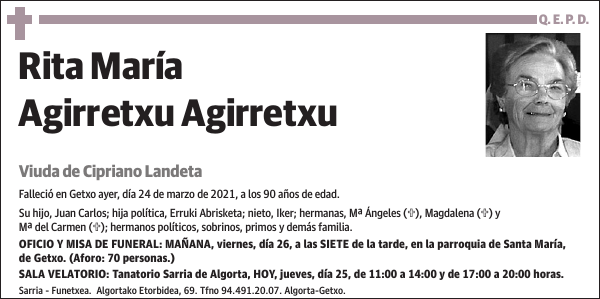 Rita María Agirretxu Agirretxu