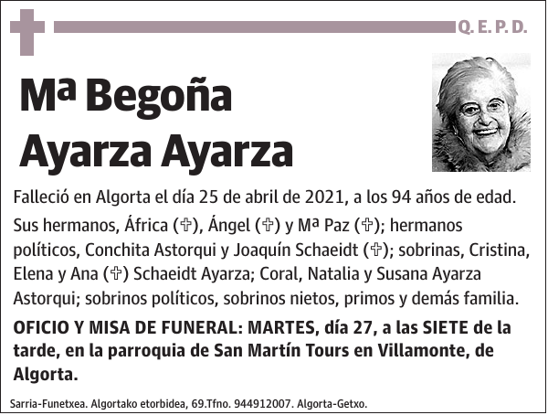 Mª Begoña Ayarza Ayarza