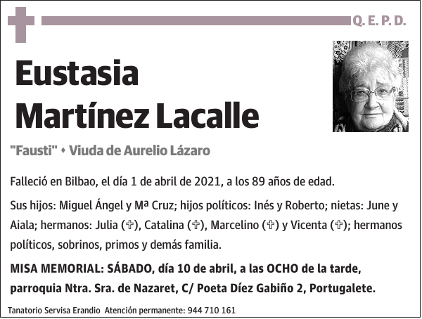 Eustasia Martínez Lacalle