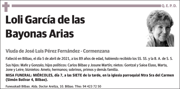 Loli García de las Bayonas Arias