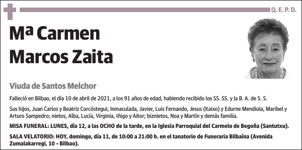 Mª Carmen Marcos Zaita