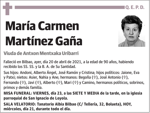 María Carmen Martínez Gaña