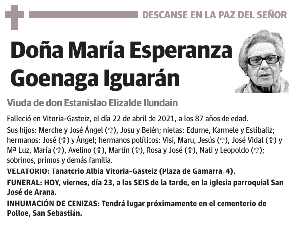 María Esperanza Goenaga Iguarán